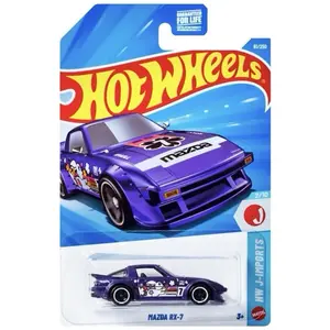 Hot Wheels Mazda RX7 Diecast Car Model 2/10 Series 67/255 Purple Racing Edition Collectible Toy
