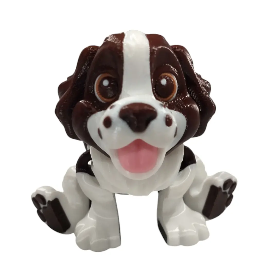 Springer Spaniel 3D Printed Articulating Dog Figurine for Home Decor