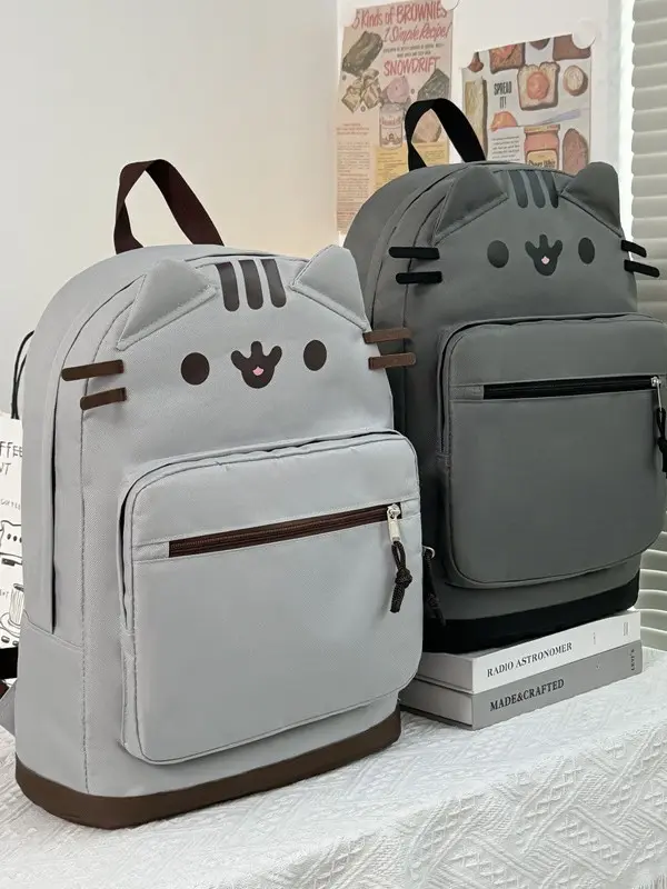 Cute Pusheen Cat Backpack | Kawaii Cat Ear School Bag For Students Cute Pusheen Cat Backpack | Kawaii Cat Ear School Bag For Students