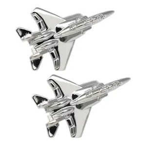 MENDEPOT Aircarft F15 Fight Eagle Cufflinks Men Aviation Fan Birthday Gift