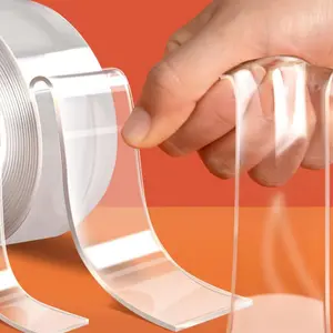 Clear Nano Tape, 1 Roll Multifunctional Strong Instant Bond Self Adhesive Traceless Gel Tape, Sticky Tape for Office Home, Transparent Adhesive Tape
