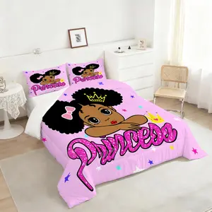 2/3Pcs Princess Cartoon Comforter Set, Vibrant Digital Print Bedding Set, Cozy Quilt with Playful Design, Ideal for Empowering Girls' Bedrooms and Creating a Cheerful Atmosphere! 1 or 2 Pillowcase No Pillow Core