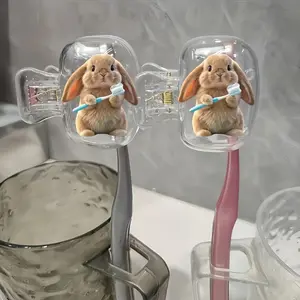 This brand-new portable dustproof rabbit-shaped toothbrush case, Toothbrush protector, is a must-have for travel, fits toothbrushes of all sizes, convenient for home and travel, a Mother's Day gift