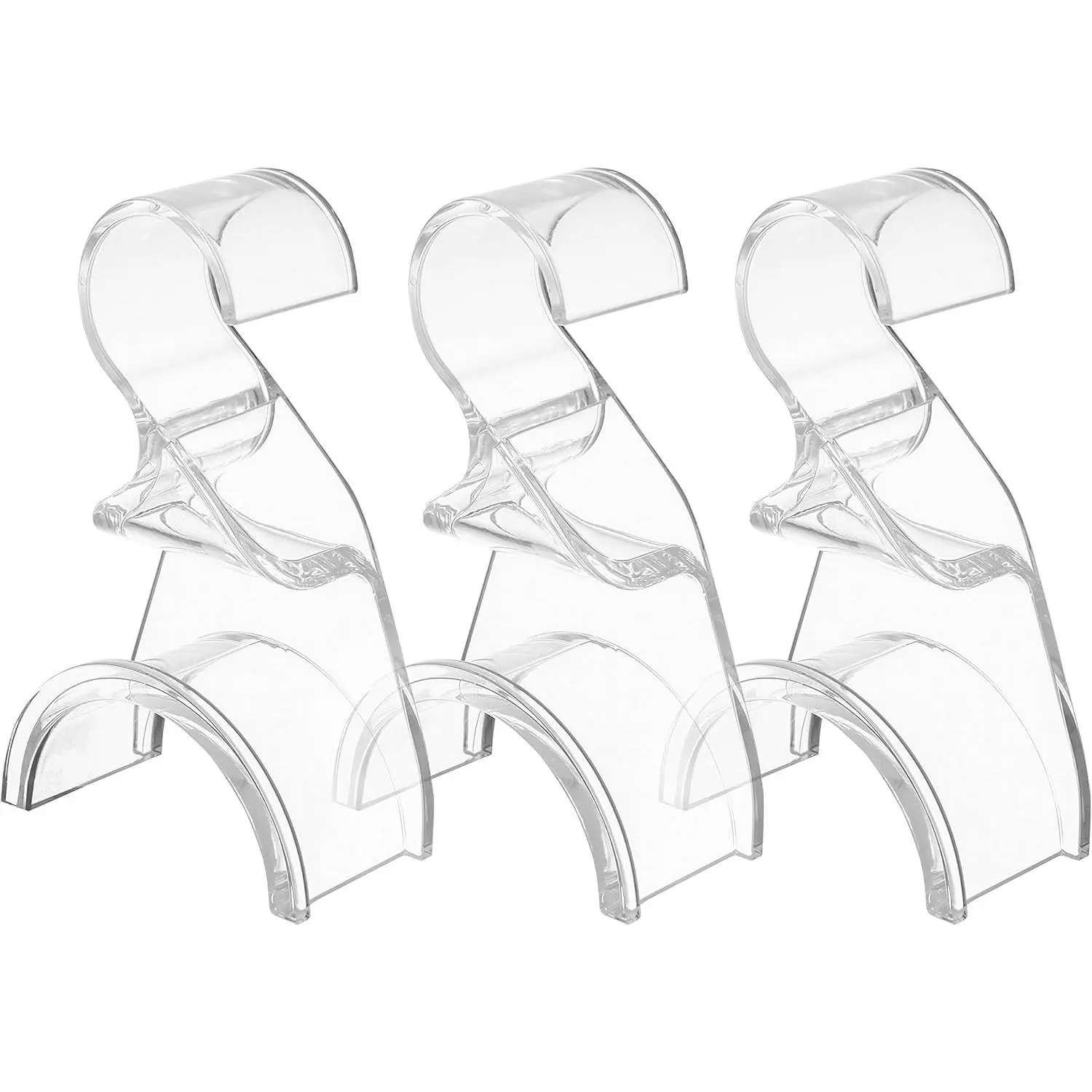 Wiosi Handbag Hanger 3 Pack - Durable Luxury Acrylic Holder Organizers Storage for Purse Tote Bag Satchel Backpack Crossover - Holds Up to 66Lbs – Easy to Clean, No Tools Required