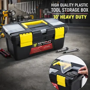 Sturdy Pressure-Resistant 10 Inch Heavy Duty Home Art Storage Box, Garage Tool Storage, Auto Repair Tool Parts Organizer, Plastic Hardware Toolbox