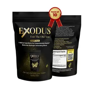 Exodus Travel Pack: 7 Biblical Ingredients + Molecular Hydrogen for Sustainable Energy, Fatigue to Vitality System - 5 Packs (6 Capsules Per Pack) Healthcare Natural