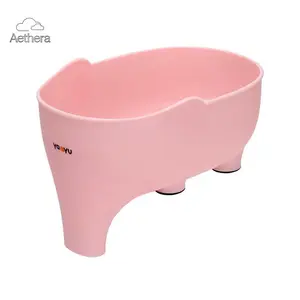 Aethera Cute Elephant Shape Kitchen Drain Basket Multi-Function Sink Storage Organizer Fruit Vegetable Washing Colander Versatile Sink Strainer Durable Drain Rack for Home Kitchen Counter Daily Use