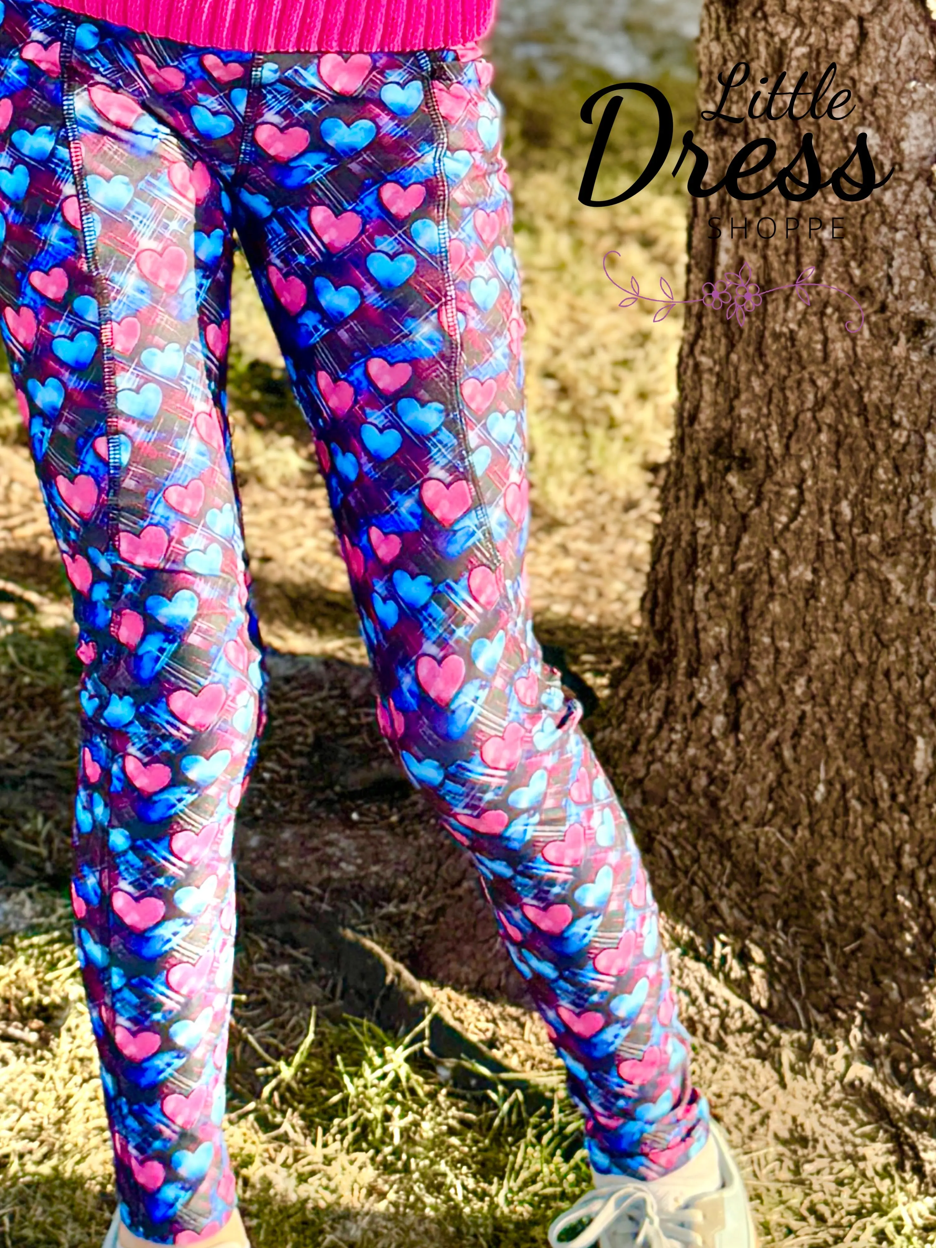 Neon Pink and Blue leggings