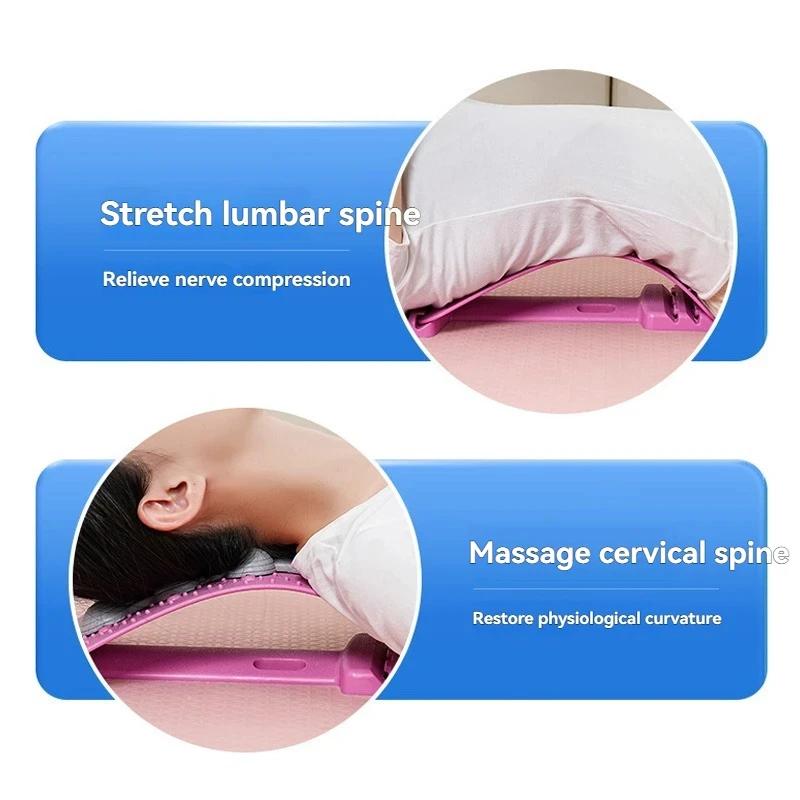 Lumbar Spine Relaxer Stretching Slim Shoulder Thin Back Yoga Spine Correction Hunchback Relaxation Massager Waist Support Lumbar Back #Gifts