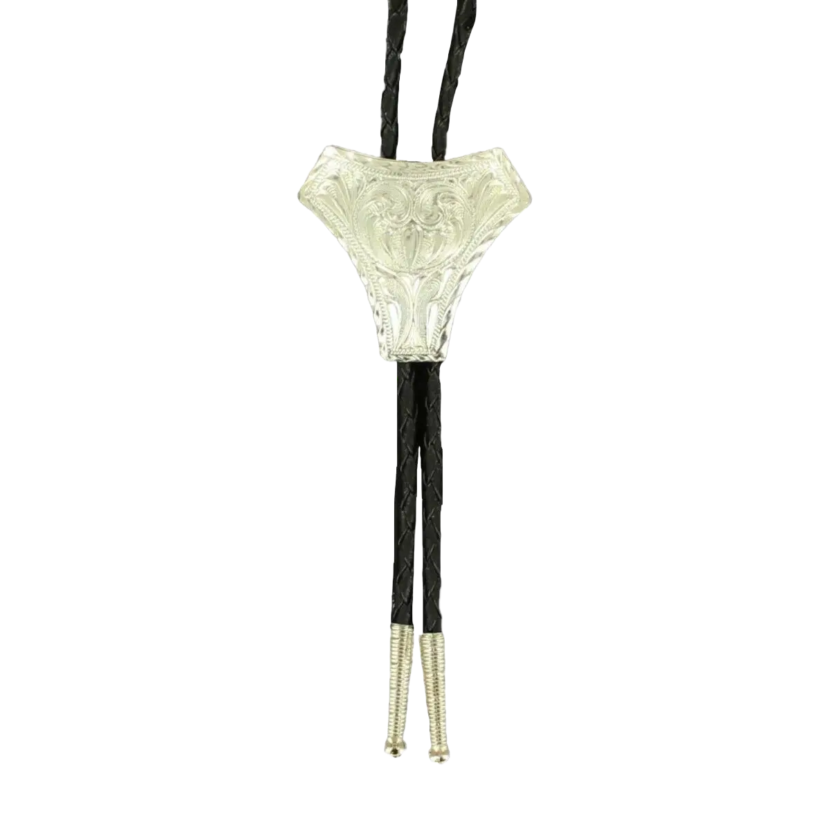 Double S Engraved Triangle Slide Bolo Tie 22150