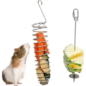 Stainless Steel Foraging Puzzle Feeding Feeder, Hanging Mount, Rat Enrichment Toy for Hamsters, Rats, Birds