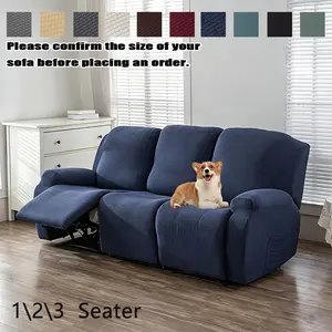 Washable Easy-Clean Recliner Sofa Cover, Elastic Couch Protector, Soft Bottom, Kids & Pet Friendly, Waterproof & Stain-Resistant Fabric, Washable Sofa Slipcover