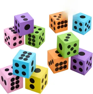 Neon Big Foam Dice Set - 48-Pack, Jumbo, and Colorful Dice for Kids - Ideal for Boosting Math Skills, Great Gifts, and Party Fun
