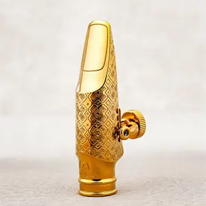 Saxophone alto metal mouthpiece, with clear tone and strong penetration, smooth and easy to play, perfectly compatible with various mainstream Alto saxophones.Prolonged Usage or Replacement for Professional Player or Music Enthusiast drums Brass Carving