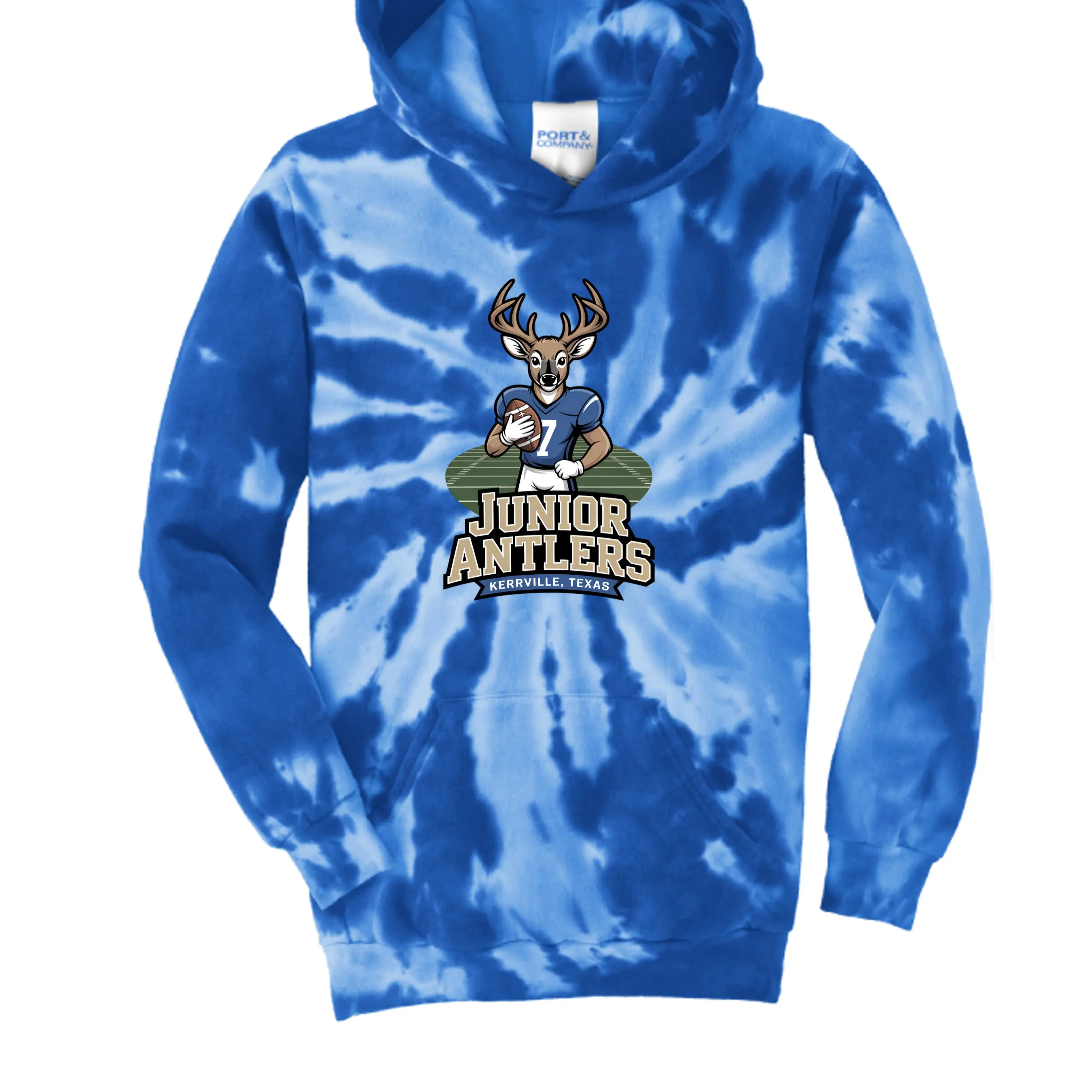 Youth Junior Antlers Tie-dyed Hoodie