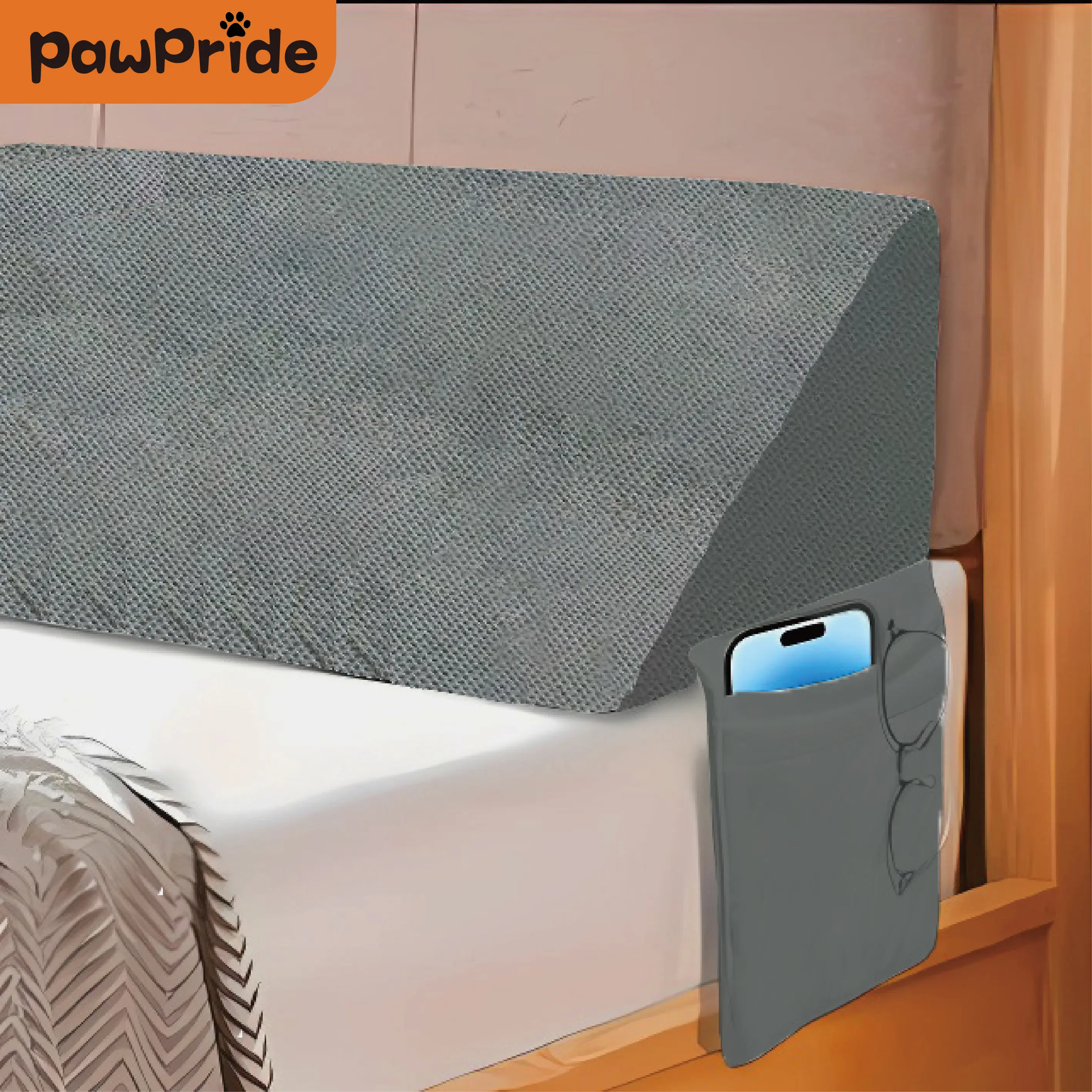 Adjustable Bed Wedge Pillow Gap Filler | Trending TikTok Must-Have | 100% Foam Mattress Headboard Support | Machine Washable | Cozy Soft Cover