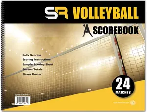 Volleyball Scorebook – 24 Game Scorekeeping Book for Coaches & Teams