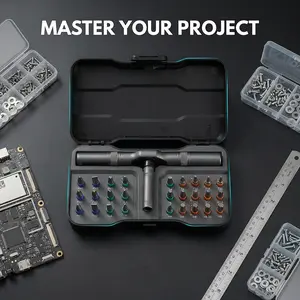 24 in 1 DIY Screwdriver Set, switchable magnetic ratchet screwdriver bit kit, compact and portable repair tool set for home, electronics and furniture assembly, toolbox gift for Thanksgiving, Christmas and New Year