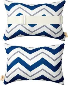 Outdoor Pillows for Lounge Chair  Resting, Small Square Decotative Pillow with Adjustable Stripe for Recliner, Office Chair, Seat,Sofa  or  Attachment, 2pack