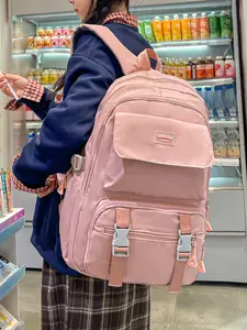 Donut Women's Backpack in Macaron Colors, Unisex Handbag and Shoulder Bag, Casual Fabric Backpack for College Students, All Seasons Use
