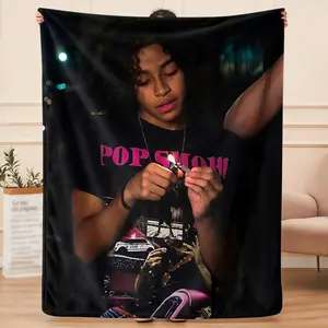 DD Osama  flannel blanket, exclusive gift for home, office, camping travel, personalized pattern design, modern style, soft texture