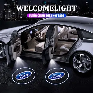 Ford Logo Wireless Courtey Car Door Projector LED Welcome Lights, Compatible with Puma Mondeo Focus Fiesta Kuga Explorer Everest, Courtesy Welcome Lights