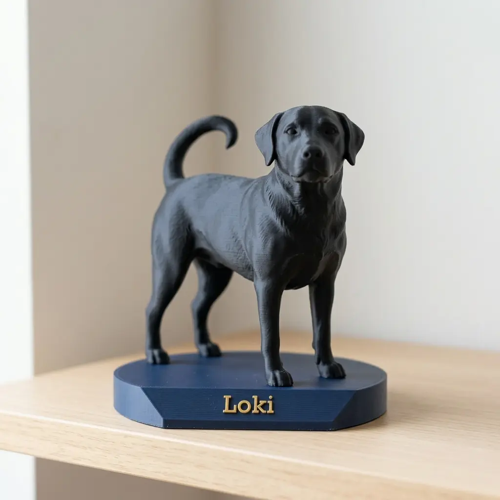 Custom 3D Pet Figurine - 1-Color Statue