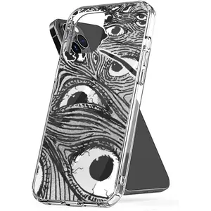 Phone Case Junji Cover Ito Accessories Eyes Shockproof TPU Compatible with iPhone SE 7 8 X XR 11 12 13 14 15 16 Plus Mini Pro Max Samsung Galaxy Note S9 S10 S20 S21 Ultra Plus Protective Casing