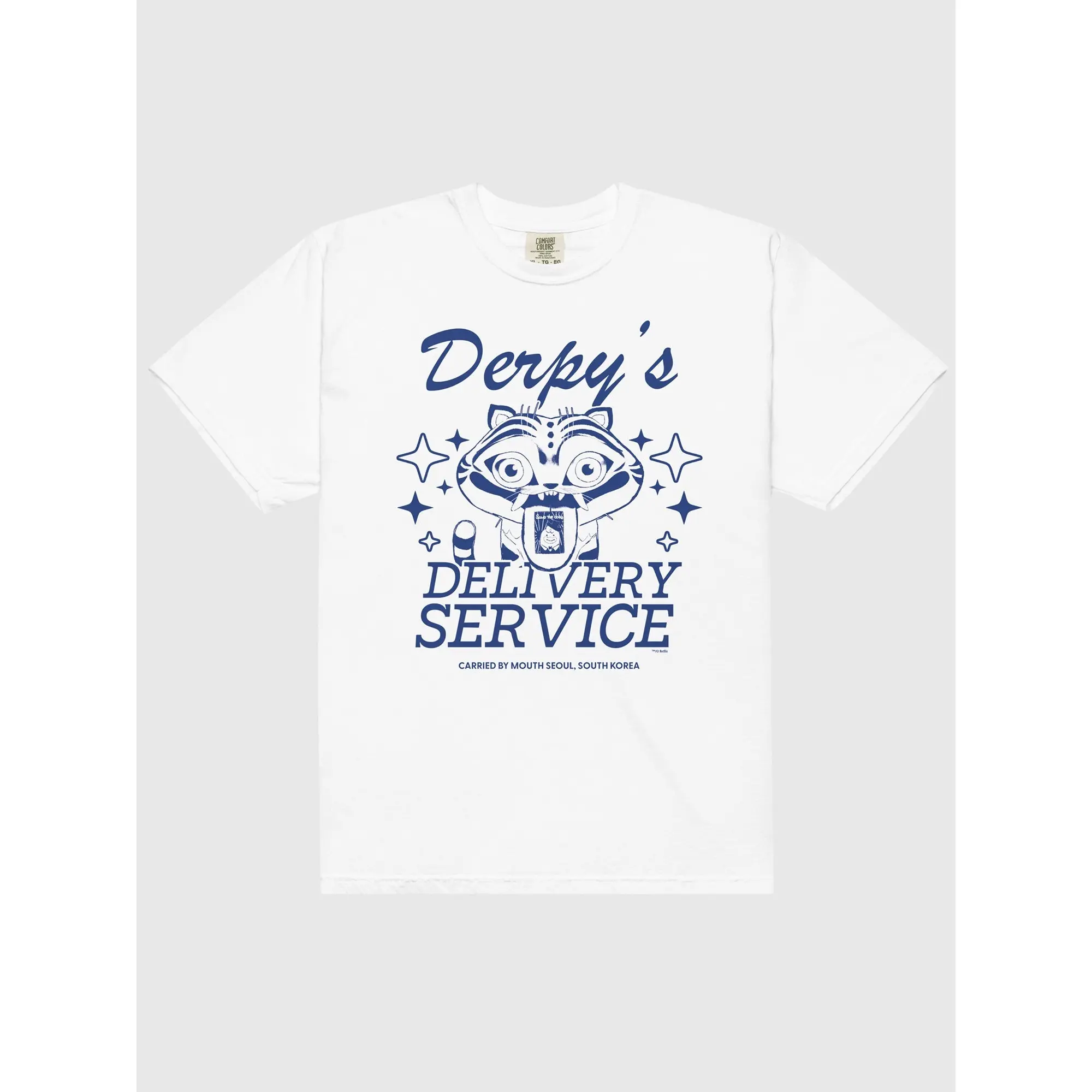 Netflix KPop Demon Hunters Comfort Colors Graphic T-Shirt – Derpy’s Delivery Service & HUNTR/X Heartthrob Designs, Vintage Washed Soft Cotton Tee