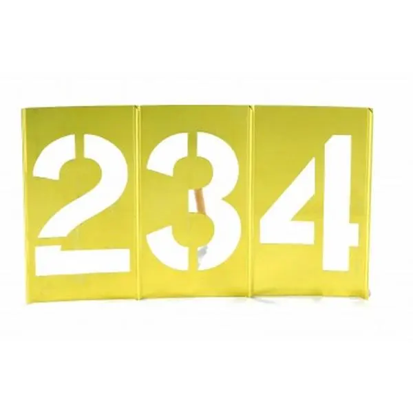 CH Hanson Brass Number Stencil Set - 10016, 6 in. Height, 15 Pieces, Reusable, Legible, Quick to Use, All Surfaces Compatible, Beginner-Friendly Kitchenware Bakeware Decorating Tool for Legible Signs
