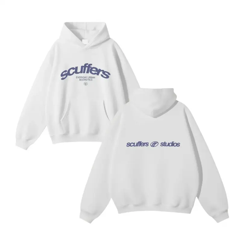 [Shipped from the USA] Women's Iconic Ribbed Scuffers Hoodie - Long-Sleeve Cotton Fitted Crew Neck Top, Fashionable Street Style Casual Sweatshirt