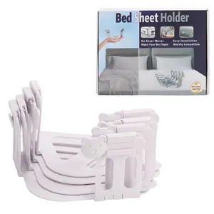 Anti-slip corner support for bed sheets, locking type bed sheet fixer for heavy bed covers, keeps bed sheets firmly and tightly, new upgraded open corner design, suitable for any size of mattress, says goodbye to loose bed sheets, easy installation