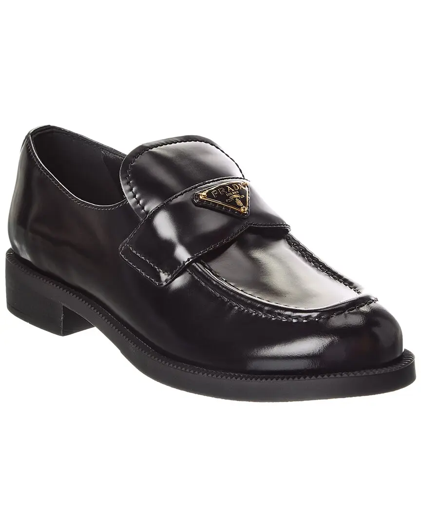 Prada Logo Leather Loafer