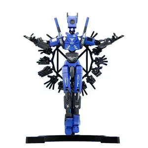 Magnetic Guardian Mecha Action Figure, Multi-Jointed Movable Assembly Toy, High-Appearance Collectible Model, Gift for Boys, Stress-Relief Figures t13 figure