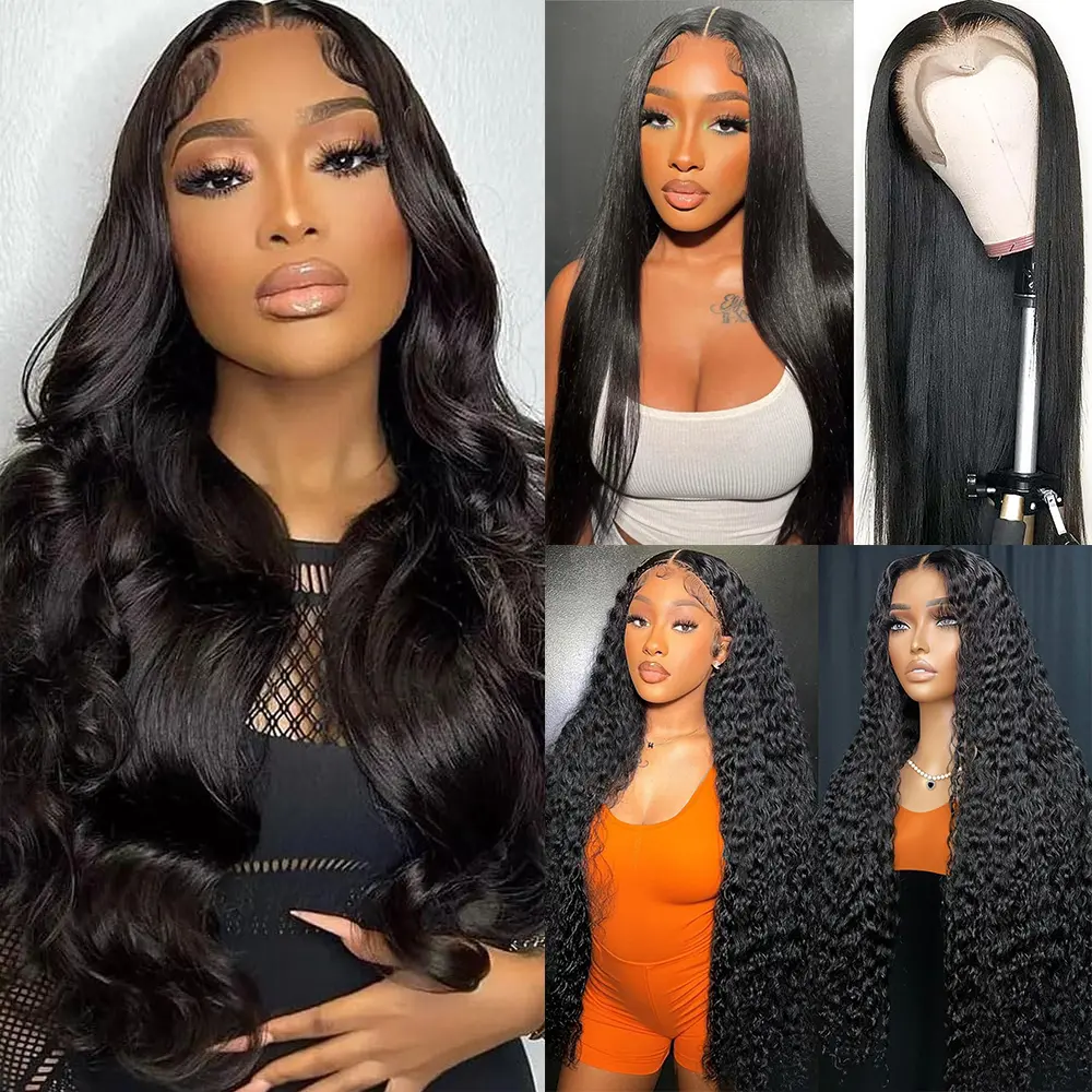 [ 3 Wigs ]13x4 Lace Front Wigs Human Hair Wigs for Black Women  Lace Front Wigs Deep Wave Wig Human Hair Pre Plucked 13x4 HD Lace Front Wigs