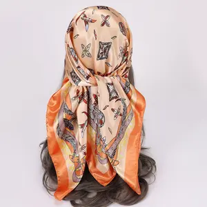 Silk Feel Satin Head Scarf for Women – Soft Sleeping Hair Wrap, Square Head & Neck Scarf, Fashion Headwrap Hair