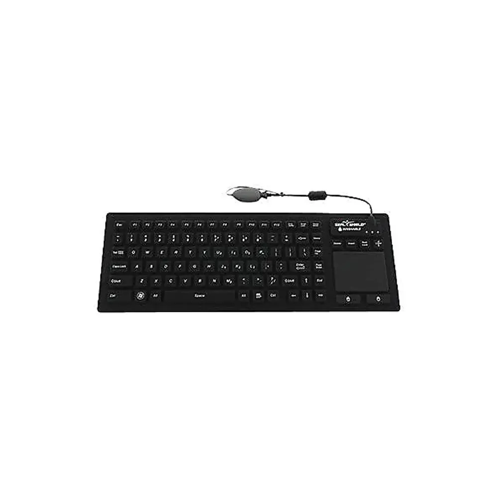 Seal Shield SealTouch Glowing Keys Keyboard - Waterproof, Wired Input, with Touch Pad, Black (for Computers & Office Equipment, Computer Accessories)