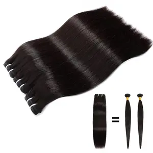 Lemoda Straight Virgin Human Hair Bundles 100% Unprocessed Straight Raw Human Hair Extensions Great Qanlity Hair Weave Bundles Natural