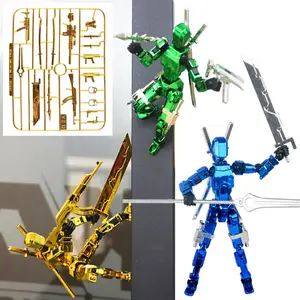 13 Action Figure Titan Multi-Jointed Movable Shapeshift Robot T13 Action Mannequin Character and Dog Figure Toys gifts for kids