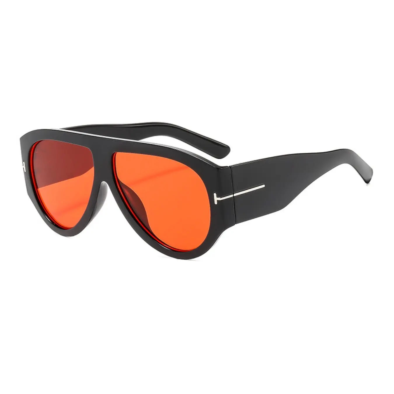 Red lens oversized sunglasses