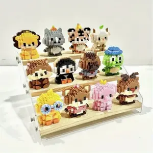 Cute Animal Micro Bead Puzzle Set, Animal Shape Puzzle, Creative Abs Material Figurines, Holiday Gifts for Home Decor, Halloween Christmas Thanksgiving