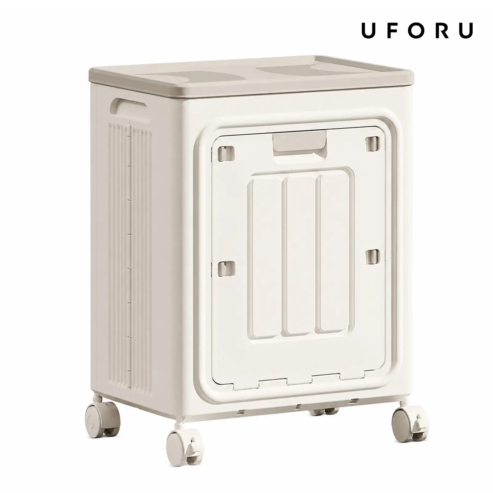 UFORU Laundry Basket with Wheels - Ventilated, Odor-Resistant Rolling Cart Organizer Storage Box with Lid, Sorting Bin, Multi-Item Storage Solution, Organize in Style (Size Details in SKU Images, Assembly Guide in Main Image & Description)
