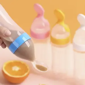 Baby Food Squeeze Feeder, Silicone Baby Milk Bottle, Baby Food Feeding Bottle, Baby Utensils, Baby Products, Drinking & Feeding Supplies, Newborn