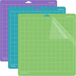 Cutting Mat 12x12 for Cricut: Cricut Explore One/Air/Air 2/Maker Gridded Adhesive Non-Slip Durable Mat for Sewing Quilting and Arts &amp; Crafts Projects - Cutting Mat Set(Variety)