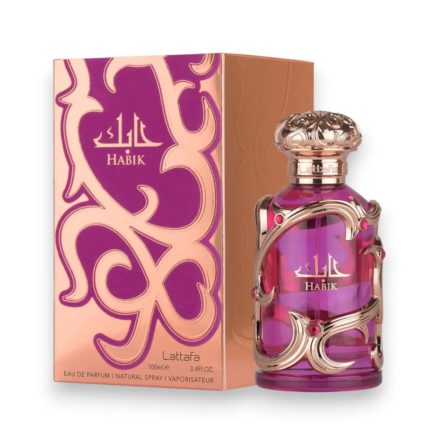 Lattafa Habik Women's Eau De Parfum, 100ml (3 to 3.9 fl oz) Single Item Unisex Fragrance with Bergamot-Jasmin and Musk Notes