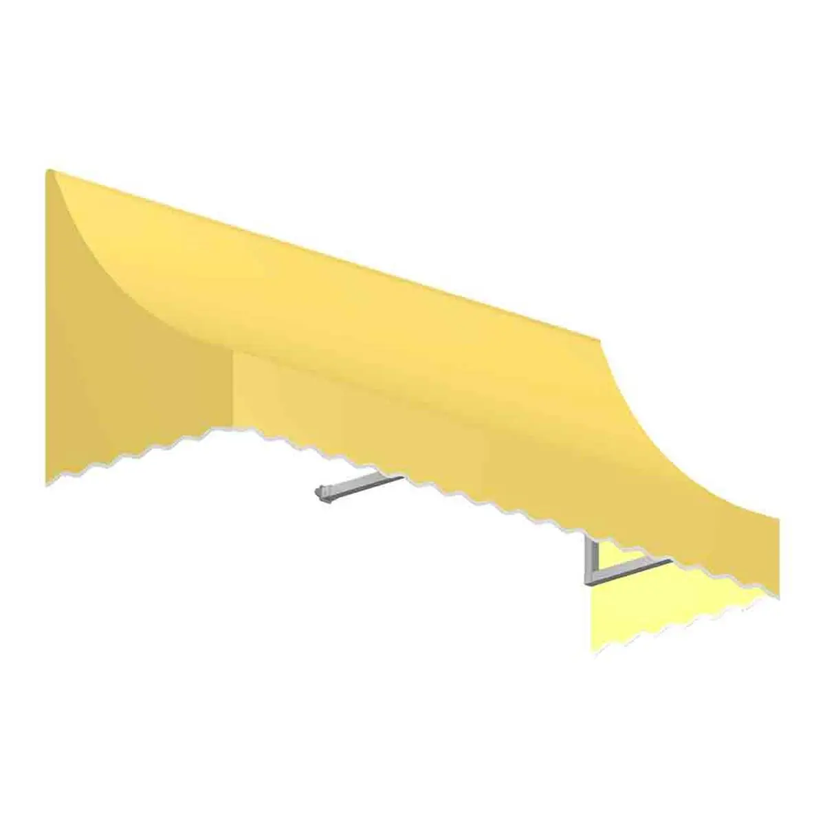 Awntech NT22-US-3LY Sturdy Patented Concave Window & Door Awning - Stainless Steel, Wall Mount, 3.38 ft, Light Yellow, 31x24 in, Heavy-Duty Weather-Resistant Shade Awning for Outdoor Sun Protection