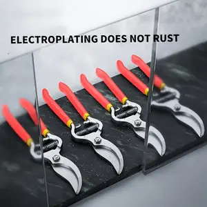 Heavy Duty Multi-Functional Pruning Shears with Anti-Slip Ergonomic Black Handle and Sharp Serrated Blade - Equipped with Spring Mechanism, Locking System, and Lever Mechanism Heavy Duty Gardening Shears for Tree Pruning, Shrubs, Hedges, Roses - Suitable