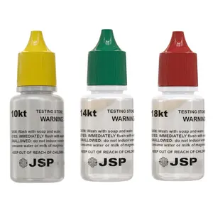 JSP 10K 14K 18K Gold Testing Acid Kit Solutions Bottles for Coins Bars Scrap Oro Appraise Checker Basic Business Tester 0.5 oz Each