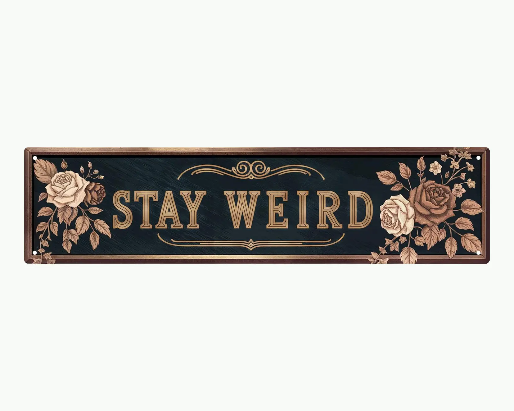 Aluminium Vintage Metal Sign - "Stay Weird" 4x16in Decorative Wall Hanging Plaque, Aluminum-Based Home Sign, Farm-Themed Nostalgic Home Decor Accent, Aluminum-Based Home Signs, Farm-Themed Home Signs