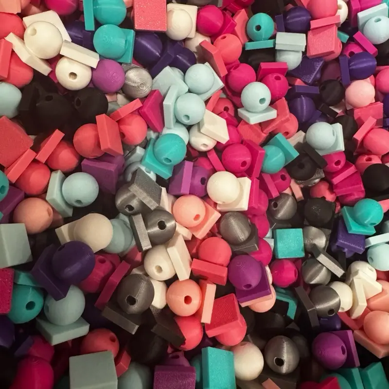 10pcs Pack 3D-Printed Acrylic Pen Attachment Beads, 3D Printing Supplies for Office Equipment, Computers & Office Use